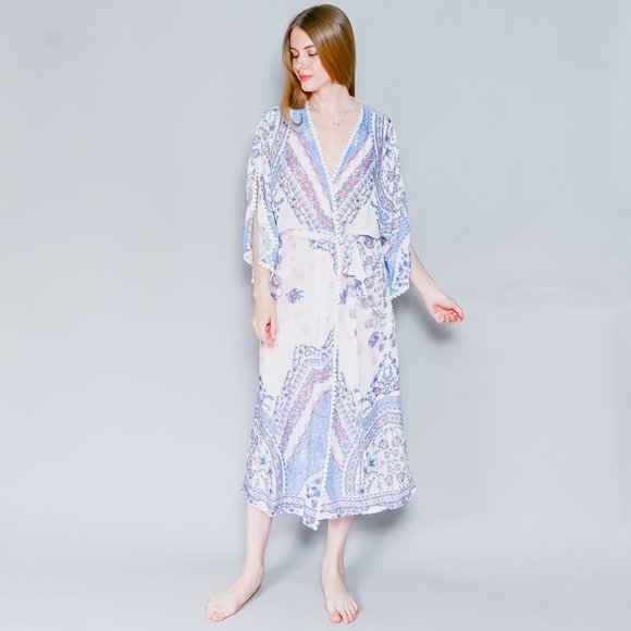 IN BLOOM By Jonquil Floral Print Midi Robe NWT - Picture 6 of 6